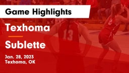Texhoma  vs Sublette  Game Highlights - Jan. 28, 2023