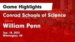 Conrad Schools of Science vs William Penn  Game Highlights - Jan. 18, 2022