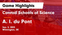 Conrad Schools of Science vs A. I. du Pont  Game Highlights - Jan. 3, 2023