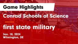 Conrad Schools of Science vs first state military Game Highlights - Jan. 18, 2024