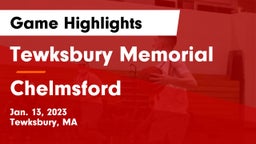 Tewksbury Memorial vs Chelmsford  Game Highlights - Jan. 13, 2023