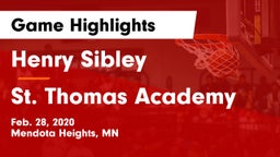 Henry Sibley  vs St. Thomas Academy   Game Highlights - Feb. 28, 2020