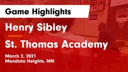 Henry Sibley  vs St. Thomas Academy   Game Highlights - March 2, 2021