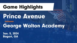 Prince Avenue  vs George Walton Academy Game Highlights - Jan. 5, 2024