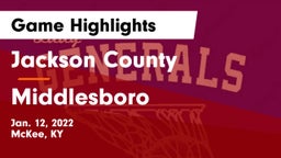 Jackson County  vs Middlesboro Game Highlights - Jan. 12, 2022