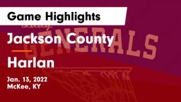 Jackson County  vs Harlan  Game Highlights - Jan. 13, 2022