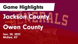 Jackson County  vs Owen County  Game Highlights - Jan. 28, 2022