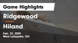 Ridgewood  vs Hiland  Game Highlights - Feb. 22, 2020