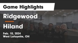 Ridgewood  vs Hiland  Game Highlights - Feb. 10, 2024