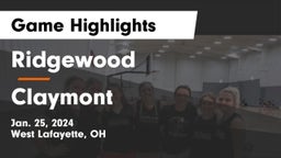 Ridgewood  vs Claymont  Game Highlights - Jan. 25, 2024