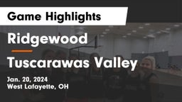 Ridgewood  vs Tuscarawas Valley  Game Highlights - Jan. 20, 2024