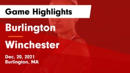 Burlington  vs Winchester  Game Highlights - Dec. 20, 2021