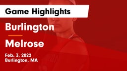 Burlington  vs Melrose  Game Highlights - Feb. 3, 2022