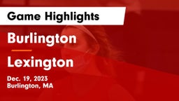 Burlington  vs Lexington  Game Highlights - Dec. 19, 2023