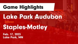 Lake Park Audubon  vs Staples-Motley  Game Highlights - Feb. 17, 2023
