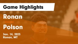 Ronan  vs Polson Game Highlights - Jan. 14, 2023