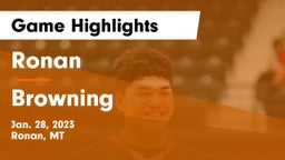 Ronan  vs Browning  Game Highlights - Jan. 28, 2023