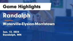 Randolph  vs Waterville-Elysian-Morristown  Game Highlights - Jan. 12, 2024