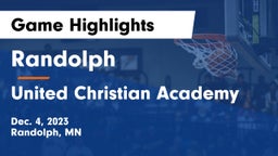 Randolph  vs United Christian Academy Game Highlights - Dec. 4, 2023