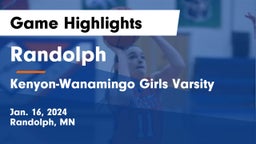 Randolph  vs Kenyon-Wanamingo Girls Varsity Game Highlights - Jan. 16, 2024