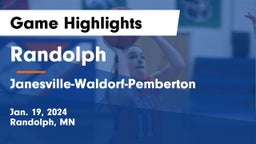 Randolph  vs Janesville-Waldorf-Pemberton  Game Highlights - Jan. 19, 2024