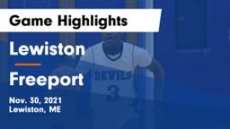 Lewiston  vs Freeport  Game Highlights - Nov. 30, 2021