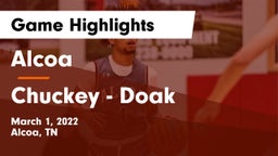 Alcoa  vs Chuckey - Doak  Game Highlights - March 1, 2022