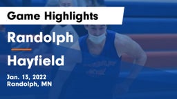 Randolph  vs Hayfield  Game Highlights - Jan. 13, 2022