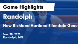 Randolph  vs New Richland-Hartland-Ellendale-Geneva  Game Highlights - Jan. 20, 2023