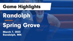 Randolph  vs Spring Grove  Game Highlights - March 7, 2023