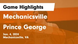 Mechanicsville  vs Prince George  Game Highlights - Jan. 4, 2024