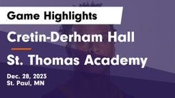 Cretin-Derham Hall  vs St. Thomas Academy   Game Highlights - Dec. 28, 2023