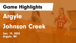 Argyle  vs Johnson Creek  Game Highlights - Jan. 19, 2023