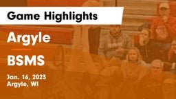 Argyle  vs BSMS Game Highlights - Jan. 16, 2023