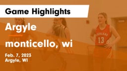 Argyle  vs monticello, wi Game Highlights - Feb. 7, 2023