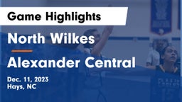 North Wilkes  vs Alexander Central  Game Highlights - Dec. 11, 2023
