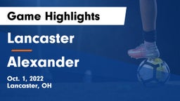 Lancaster  vs Alexander  Game Highlights - Oct. 1, 2022