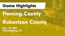 Fleming County  vs Robertson County  Game Highlights - Dec. 15, 2021