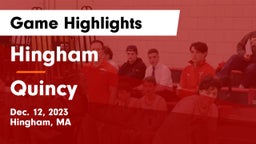 Hingham  vs Quincy  Game Highlights - Dec. 12, 2023