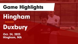 Hingham  vs Duxbury  Game Highlights - Oct. 24, 2023