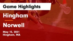 Hingham  vs Norwell  Game Highlights - May 15, 2021