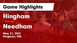 Hingham  vs Needham  Game Highlights - May 21, 2022