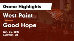West Point  vs Good Hope  Game Highlights - Jan. 25, 2020