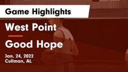 West Point  vs Good Hope  Game Highlights - Jan. 24, 2022