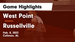 West Point  vs Russellville  Game Highlights - Feb. 8, 2022