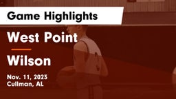 West Point  vs Wilson  Game Highlights - Nov. 11, 2023
