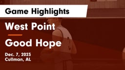 West Point  vs Good Hope  Game Highlights - Dec. 7, 2023
