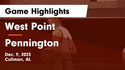 West Point  vs Pennington  Game Highlights - Dec. 9, 2023
