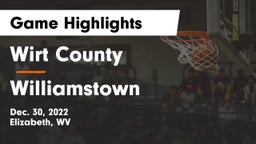 Wirt County  vs Williamstown  Game Highlights - Dec. 30, 2022