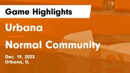 Urbana  vs Normal Community  Game Highlights - Dec. 19, 2023